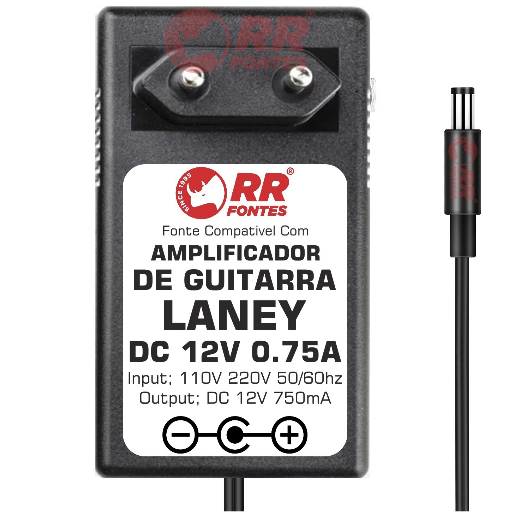 Fonte DC 12V Para Caixa e Amplificador De Guitarra Laney Mini