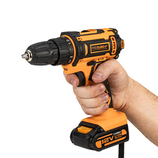 Parafusadeira Furadeira Sem Fio 10mm Com 2 Baterias 12v Pró Euro em Oferta na Shopee