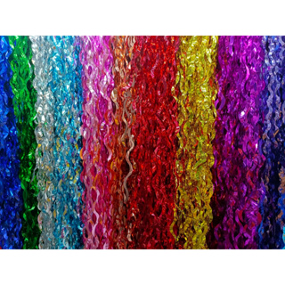 Cortina Fita Metalizada ONDULADA Macarrão Para Festa 2m x 1m Oferta Decoração Varias Cores. em Oferta na Shopee