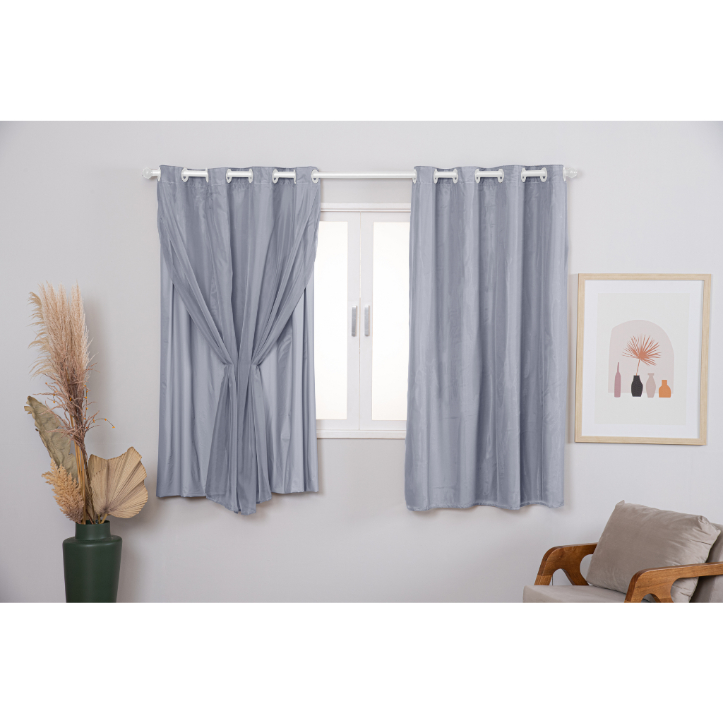 Cortina Blackout Com Tecido voil liso 2,80m x 2,80m blackout 100% Voil Liso