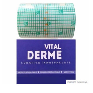 Curativo Filme Transparente Estéril Proteção Pós-Cirúrgico Fixação Curativo Sondas Cateter Rolo 5cm x 1m - Vital Derme