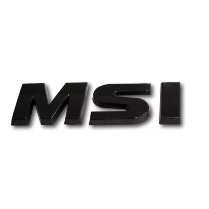 Emblema Msi Preto Volkswagen Novo Polo Virtus Fox Gol