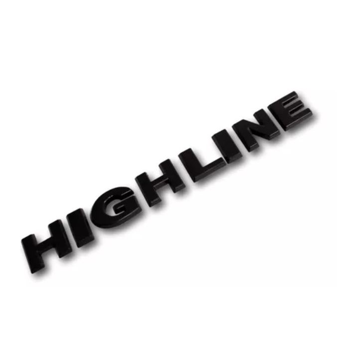 Emblema Highline Preto Volkswagen Golf Novo Polo Virtus