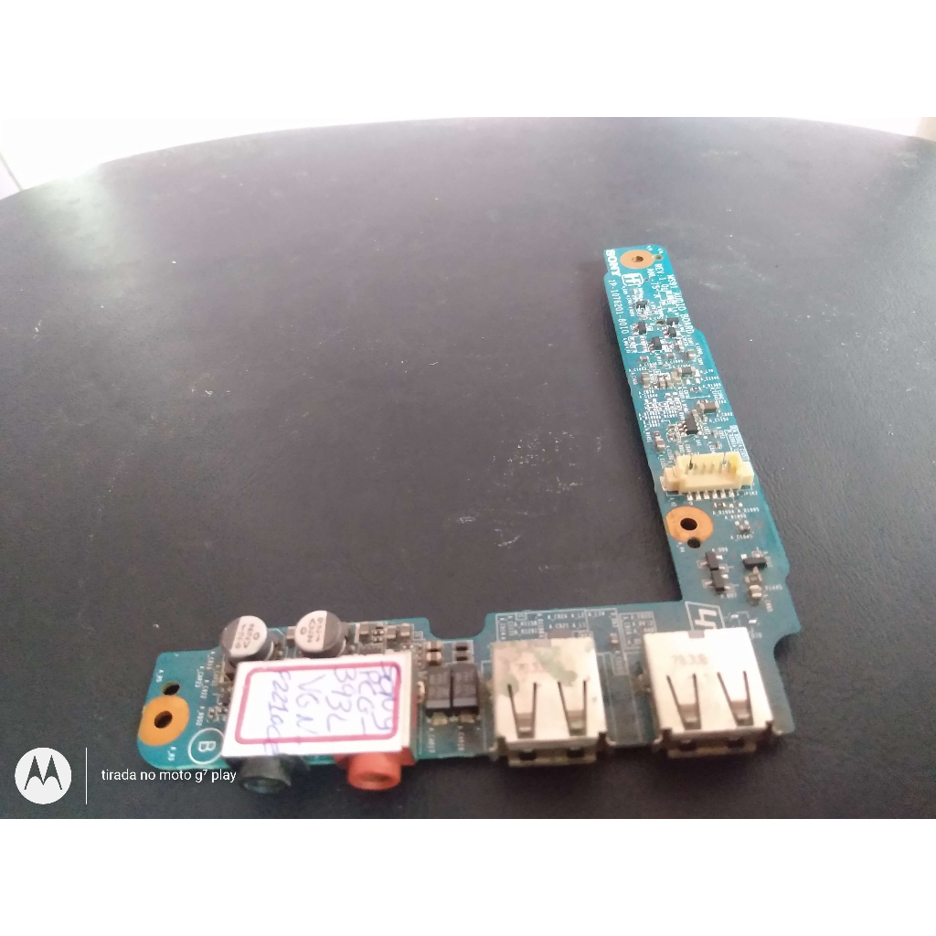 Placa usb e saídas Audio usada Notebook Sony Vaio Pcg-393l Em bom Estado