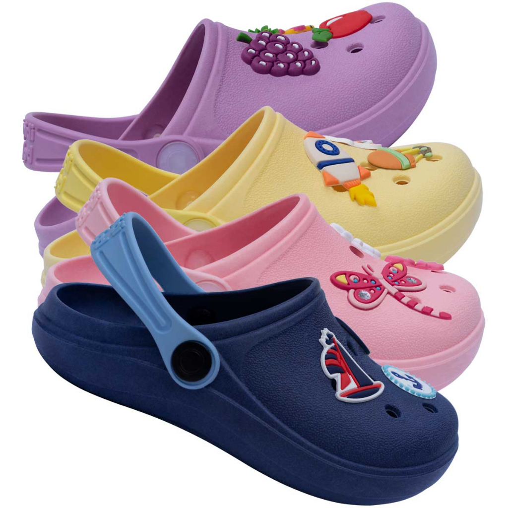 Kit 2 Prs Sandalia Babuche Infantil Nº 19 Ao 36 Menino Menina Macio Leve em Oferta na Shopee