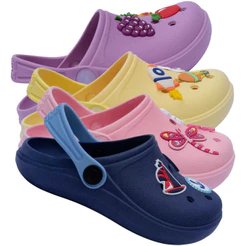 Kit 2 Prs Sandalia Babuche Infantil Nº 19 Ao 36 Menino Menina Macio Leve