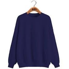 Blusa Moletom Sem Capuz Azul Marinho De Qualidade