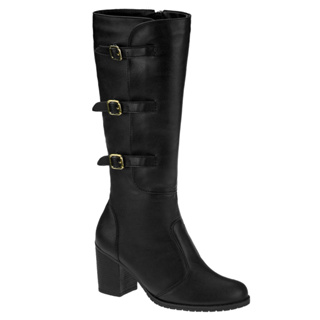 Bota GiGiL Feminina Montaria Cano Longo Ajustável Com Zíper Moda em Oferta na Shopee