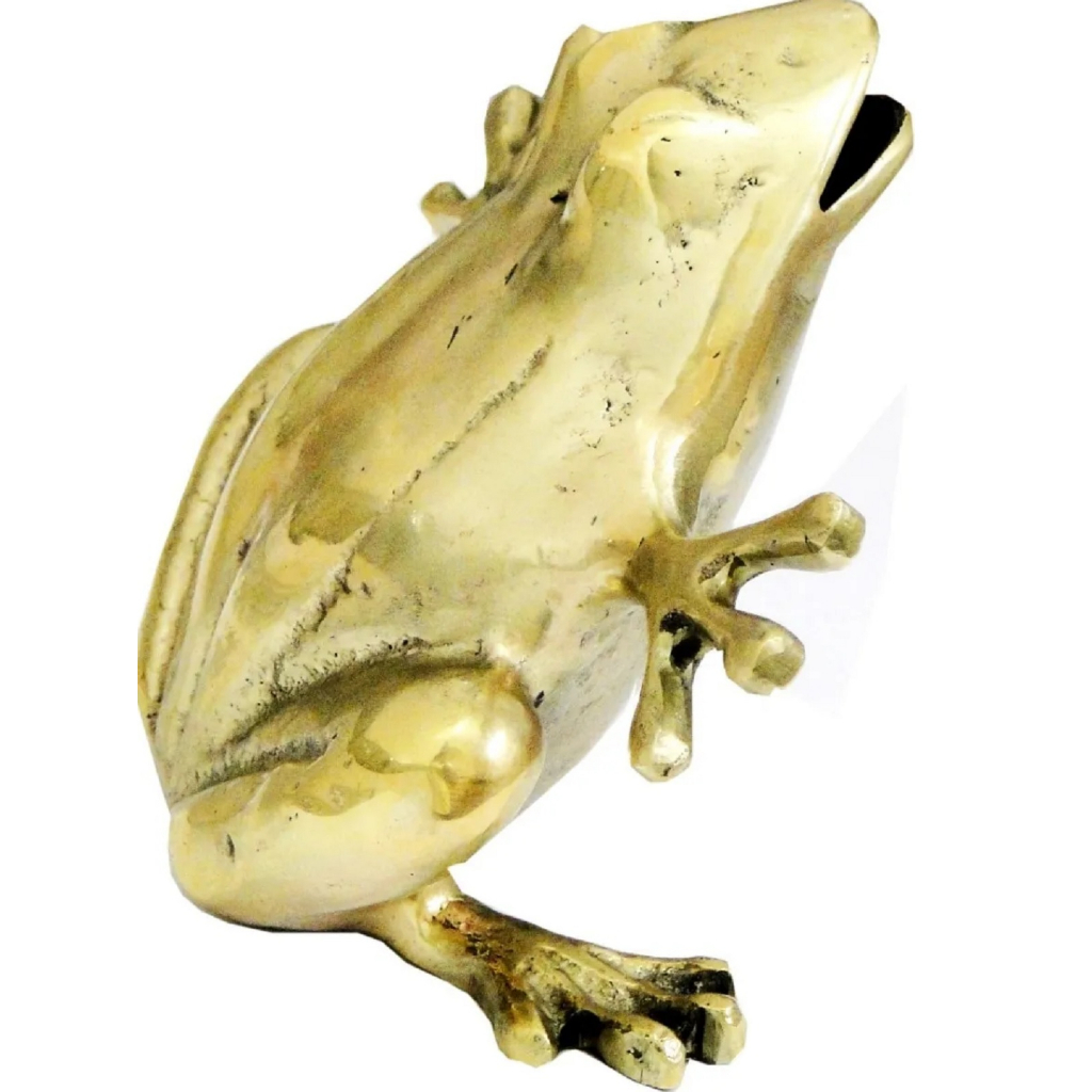 Sapo Bronze Rei Harold Shrek Escultura Decoração Dinheiro