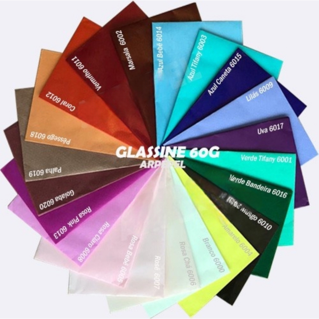Papel Glassine (Papel Manteiga) 60gr 50X70 - Cor: Azul Bebê 6014 - ARPEPEL