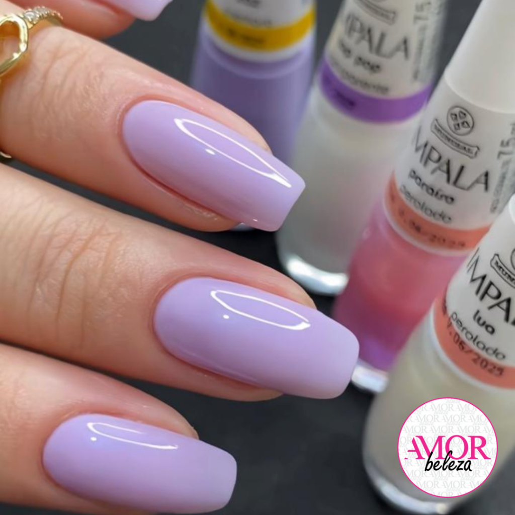 Kit 4 Esmaltes Unha Impala Zaz Lilás Manicure  (Zaz, Top Pop, Lua, Paraíso)