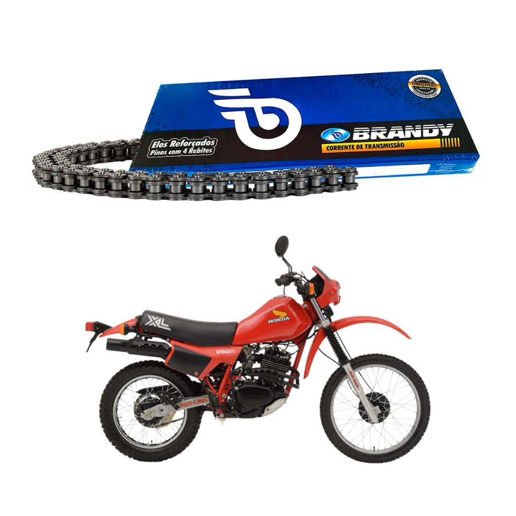 Corrente de Transmissão para Moto XLX 250 XLX 350 NX 350 Sahara 520Hx98L Brandy