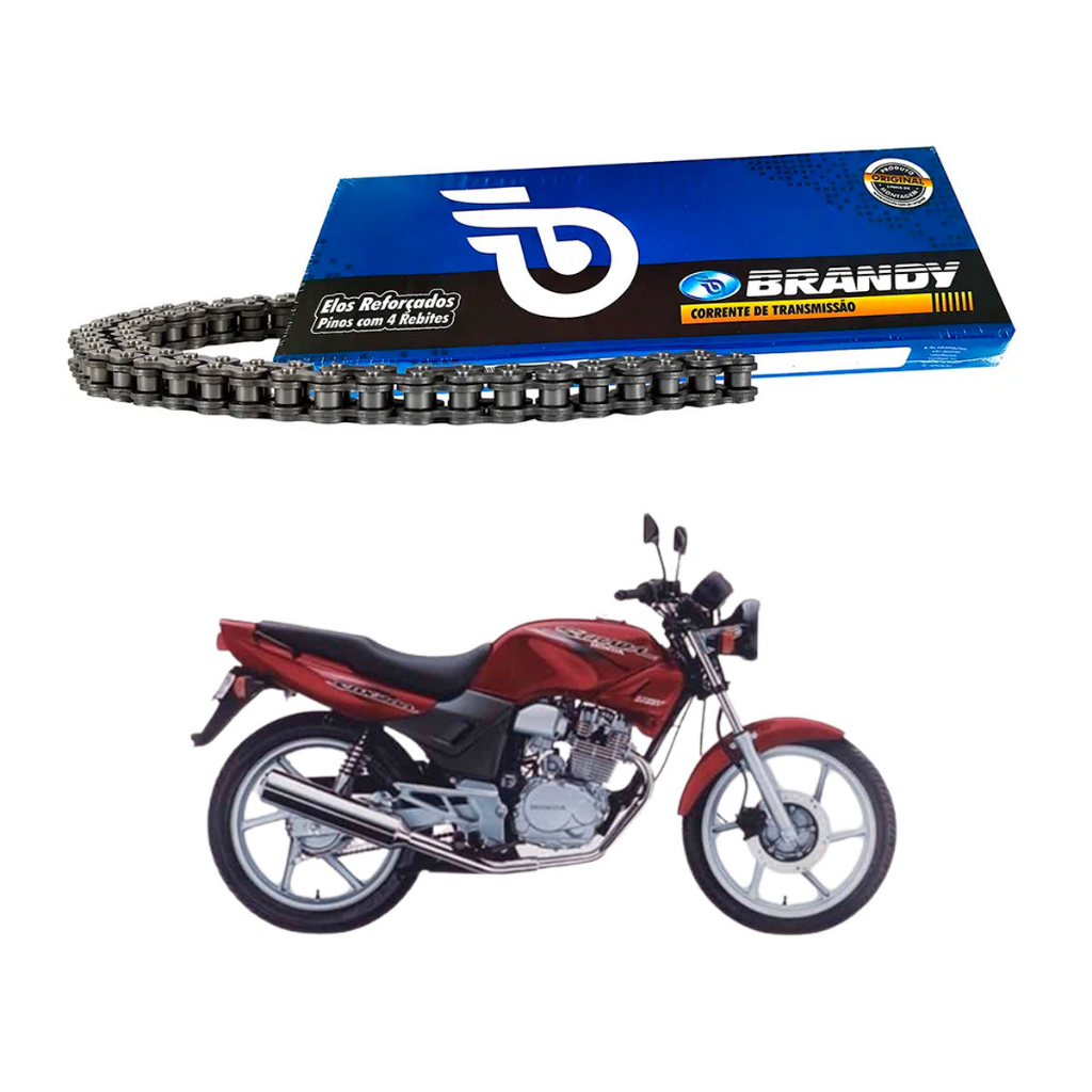 Corrente de Transmissão para Moto CBX 200 Strada 428Hx134L Brandy