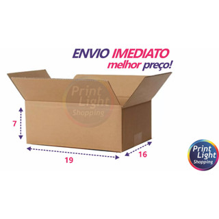 100 Caixas de papelão 19x16x7