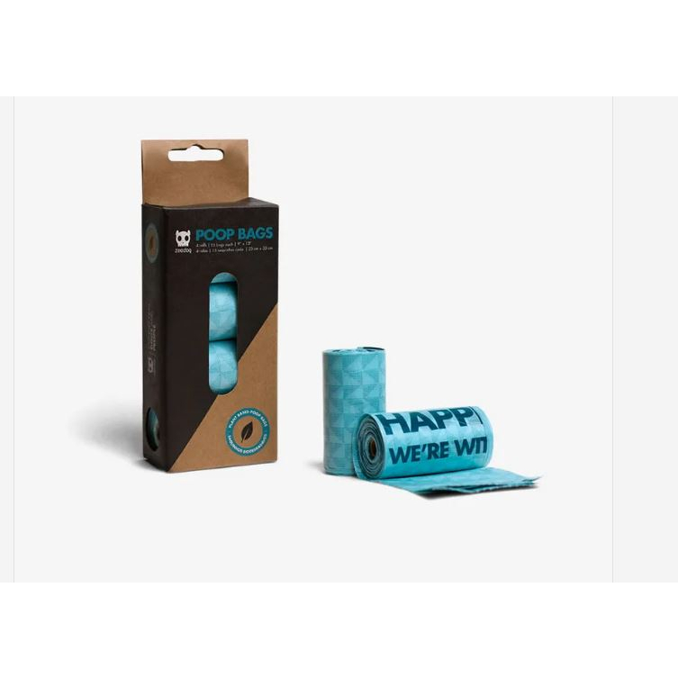 Refil Saquinhos Higiênicos Compostáveis Zee.Dog 4 Rolos Laranja e Azul