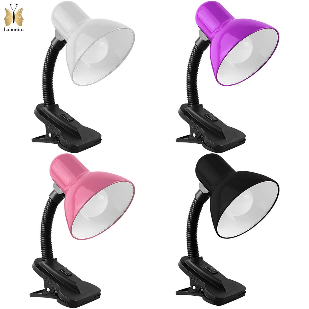 Luminaria De Mesa Com Garra Presilha Bivolt Para Leitura Estante Quarto Maquiagem Manicure