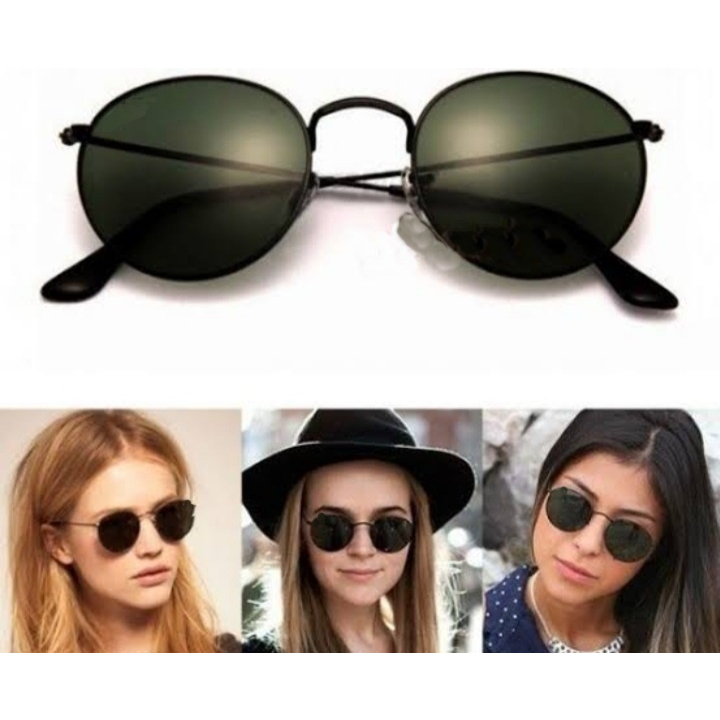 Óculos De Sol John Lennon Preto Preto Redondo Clássico Masculino Feminino Proteção UV400 Promoção