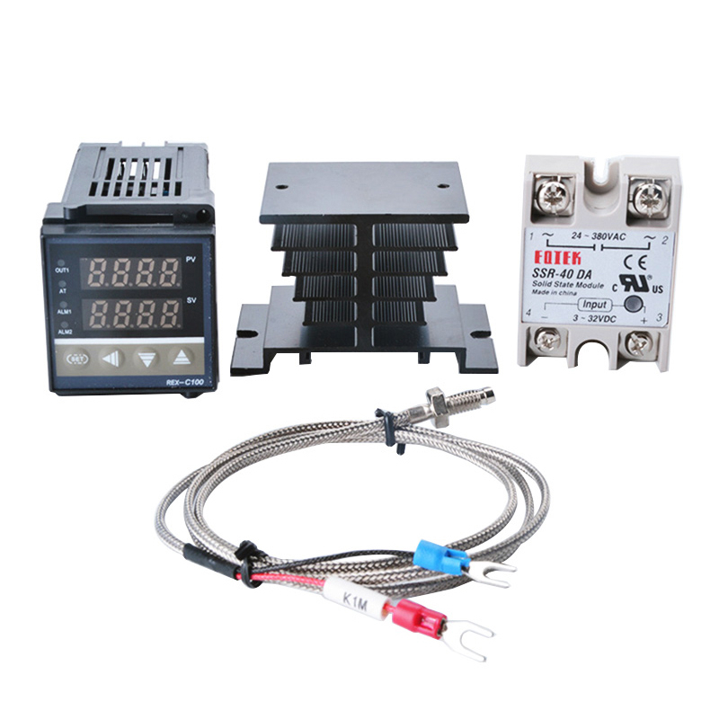 Relé Sólido 40a + Controlador Pid universal ssr + Sensor tipo k + dissipador