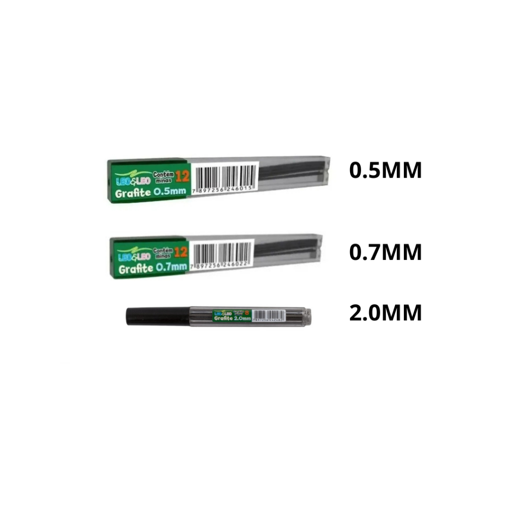 Grafite Escolar para Lapiseiras 0.5  0.7 2.0 com 12 Unidades 8 Unidades em Oferta na Shopee