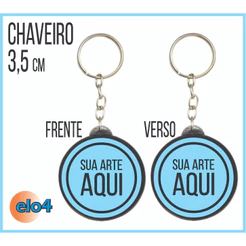 Kit 5 chaveiro-dupla face 3,5cm