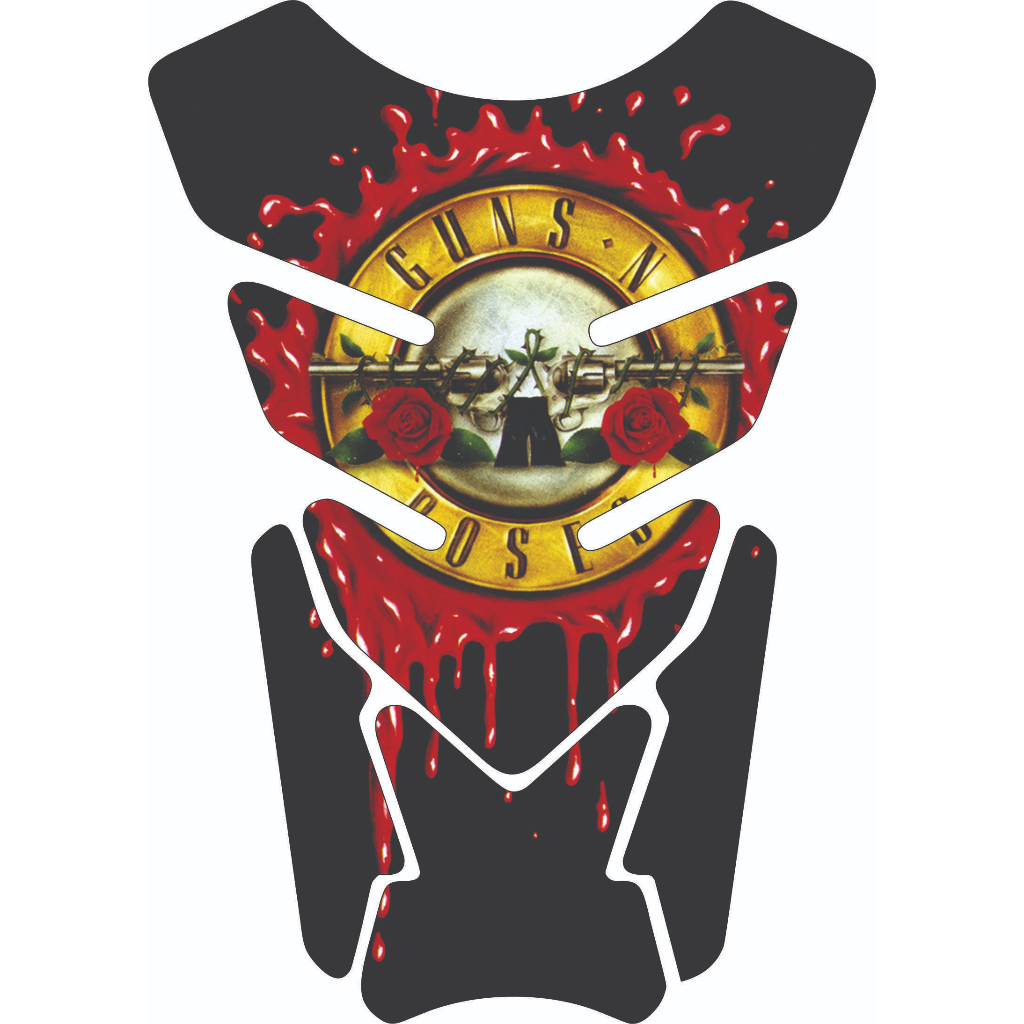 Protetor De Tanque Moto Resinado Tankpad Universal Banda de Rock Guns N' Roses Varios Modelos