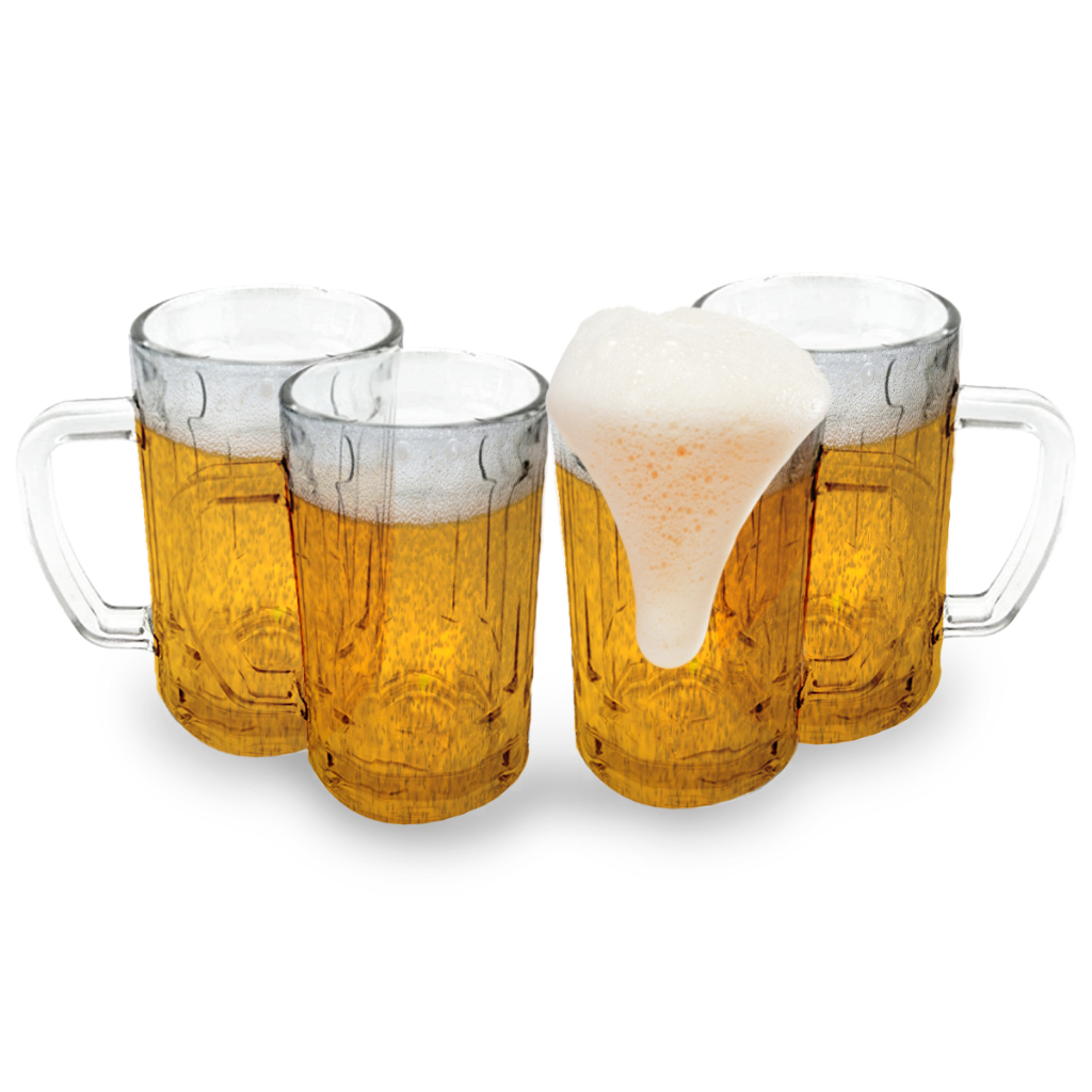kit de 2 Caneca Chopp Vidro Copo Cerveja Festa Bar 400ml chopp
