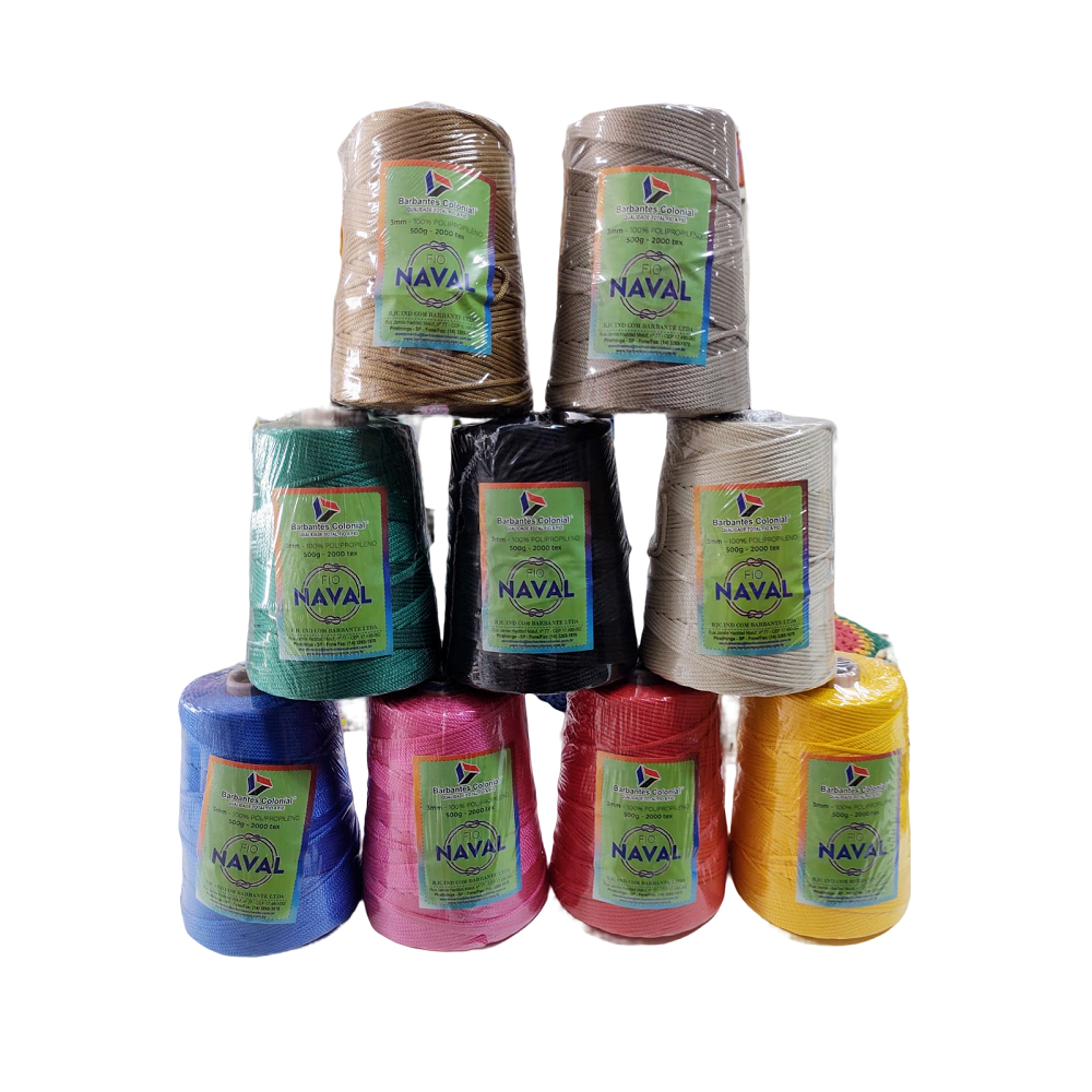Fio Naval (Náutico) Kit 4 unidades. Várias cores. 500gr, 3mm. Cores a escolher na descrição. em Oferta na Shopee