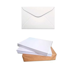 Mini Envelope com Cartão Branco 100 Unidades Envelope Visita em Oferta na Shopee