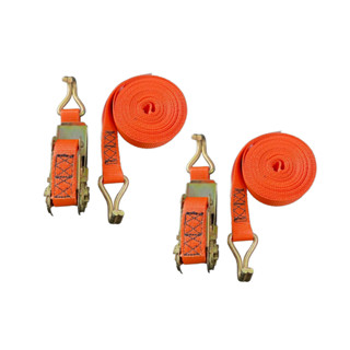 Conjunto 2 Cintas 25mm x 4mts Amarração de Cargas em Geral 800kg Laranja