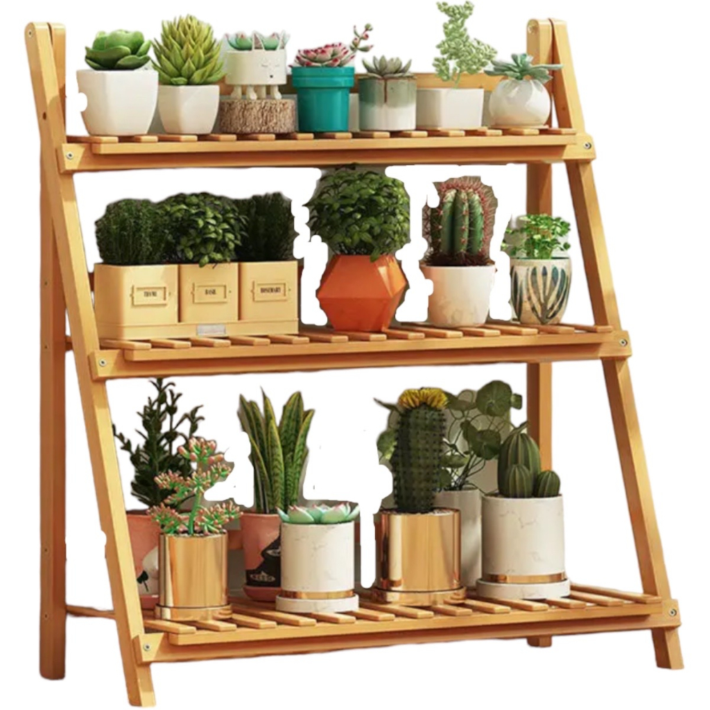 Suporte para plantas Estante jardim vertical, Floreira de madeira com prateleiras, Decorativa