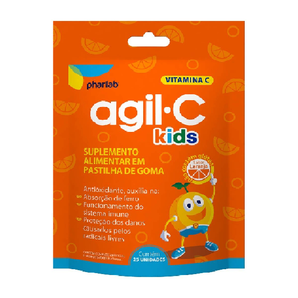 Ágil-C Kids Sabor Laranja Vitamina C Infantil C/25 Gomas