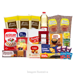 Cesta Básica Grande Completa Econômica - 23 Itens em Oferta na Shopee