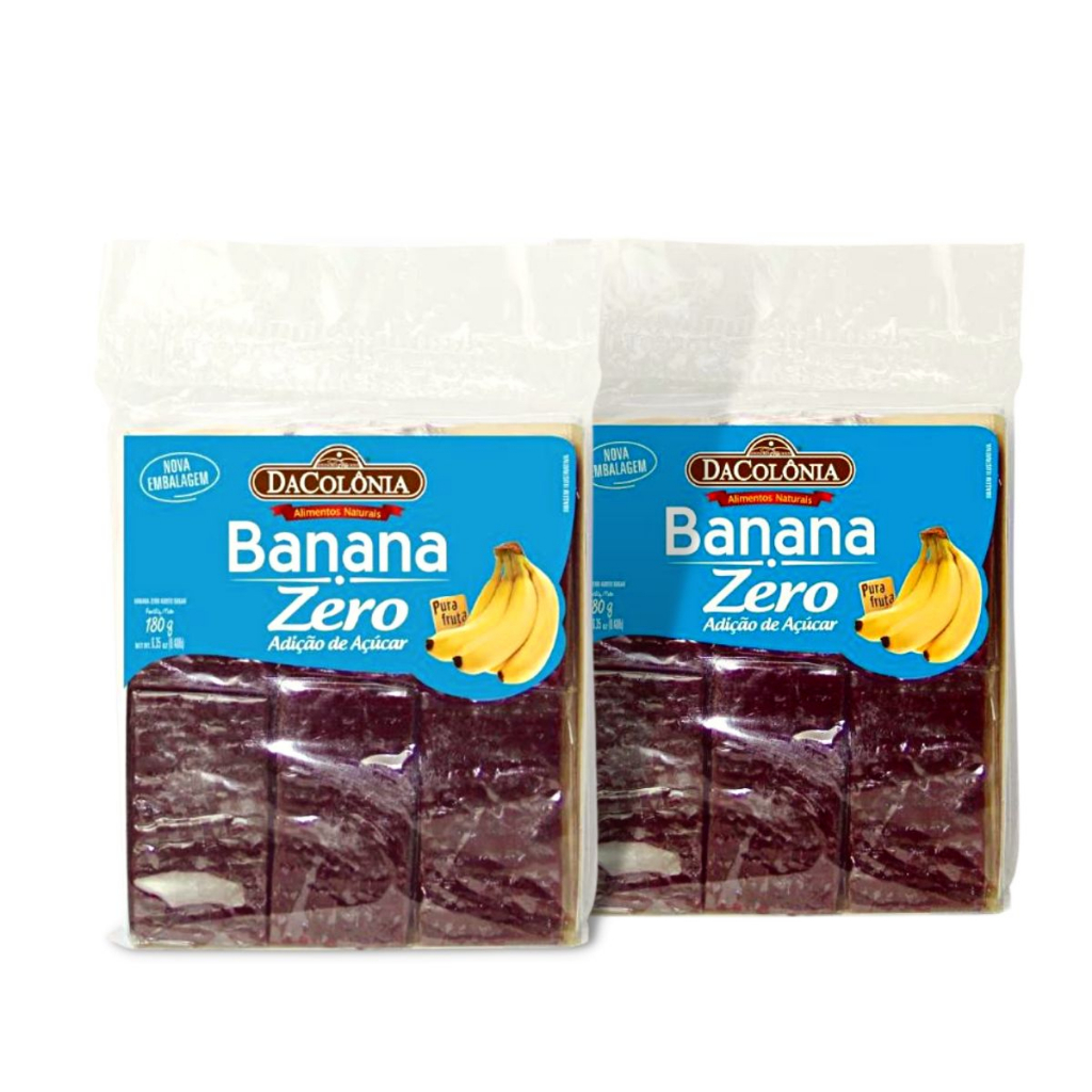 Banana Zero Açúcar 2 cartela 180g - DaColônia