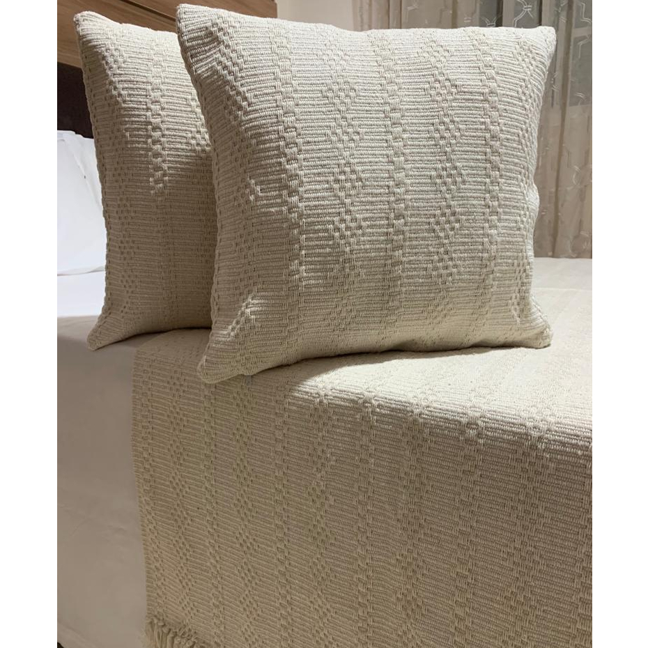 Peseira de cama 100% algodão, Casal/ queen e king. Opcional a compra das 02 capas de almofada do mesmo tecido. em Oferta na Shopee