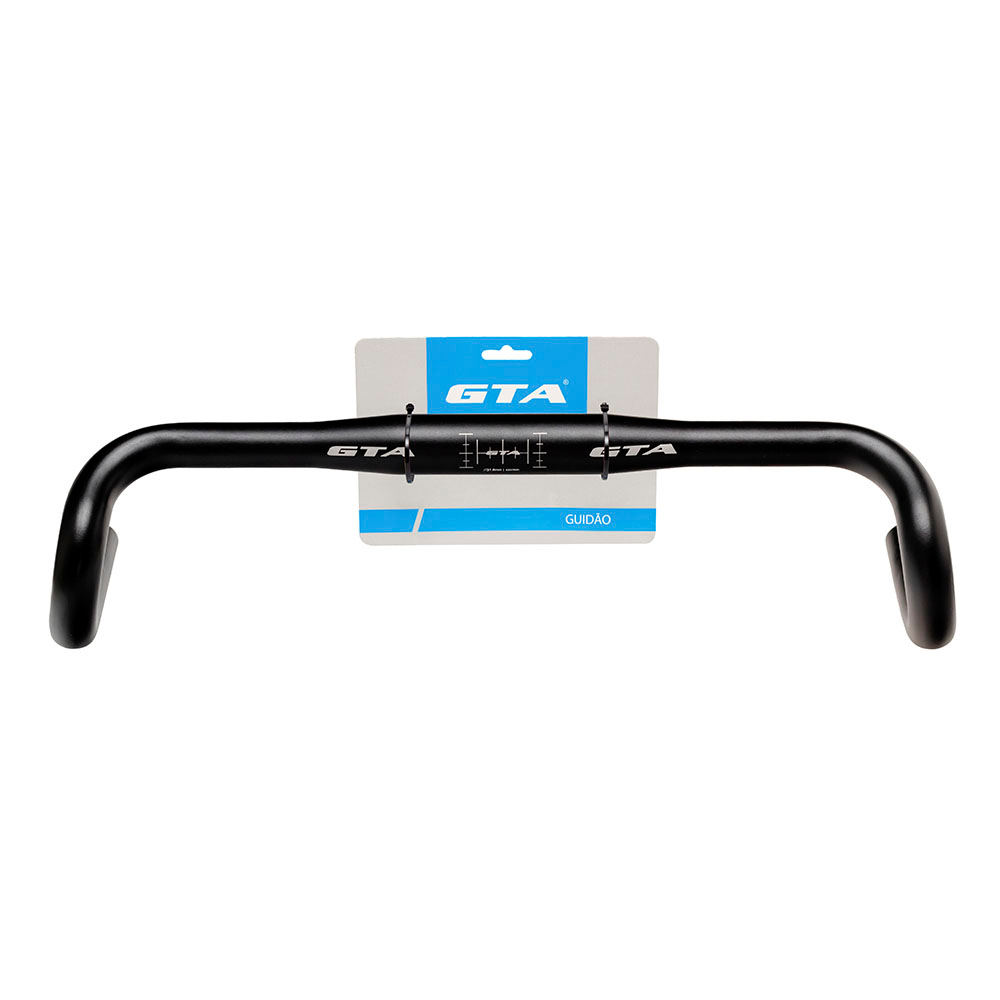 Guidão Gravel Road Aluminio Gta 31.8 X 420mm Flare 15º Bicicleta Bike Preto