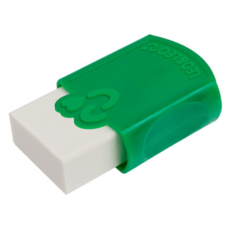 Borracha Plástica Escolar Branca Com Capa Protetora Leonora em Oferta na Shopee