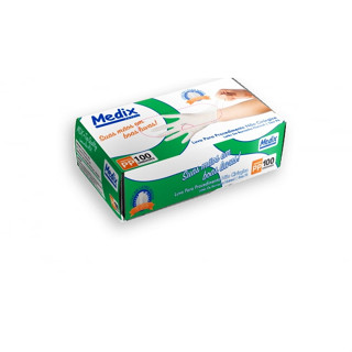 Luva Látex Sem Pó Medix Brasil - Caixa com 100 un.
