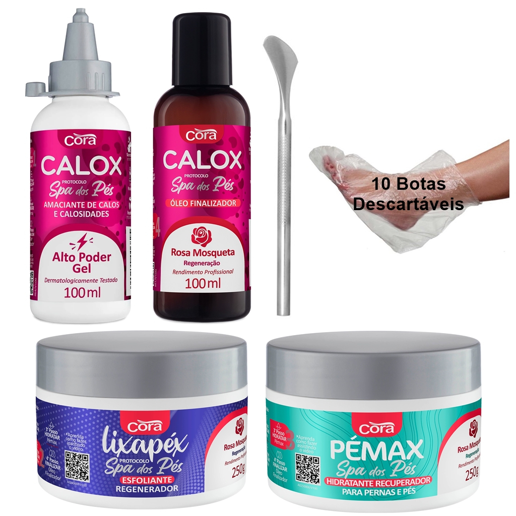 Calox Gel, Óleo Finalizador ,Lixapéx e Pémax Rosa Mosqueta +222 +10 Botas