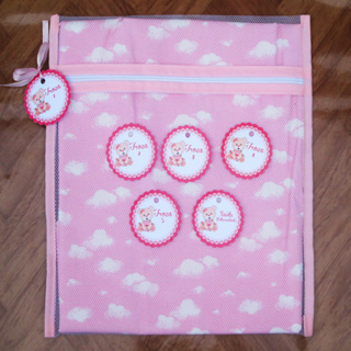 Kit com 6 Saquinhos Maternidade Organizadores para mala maternidade - em TULE + TAGS em Oferta na Shopee