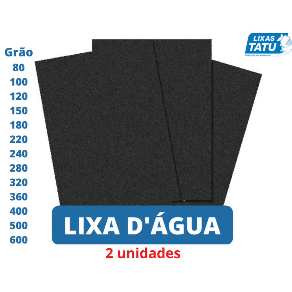 2 Lixas D'Água Grão 80 Ao 600 - Tatu em Oferta na Shopee