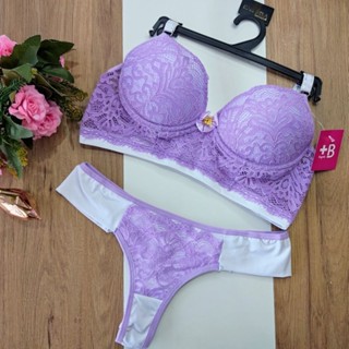 Kit 15 Conjuntos Lingeries Com Bojo Revenda Moda Íntima
