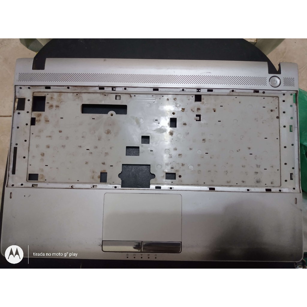 carcaça plastica base superior not samsung rv411 ao rv420 usada bom estado