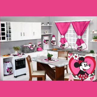 Jogo De Cozinha 10 Peças Estampado Minnie e Mickey em Oferta na Shopee