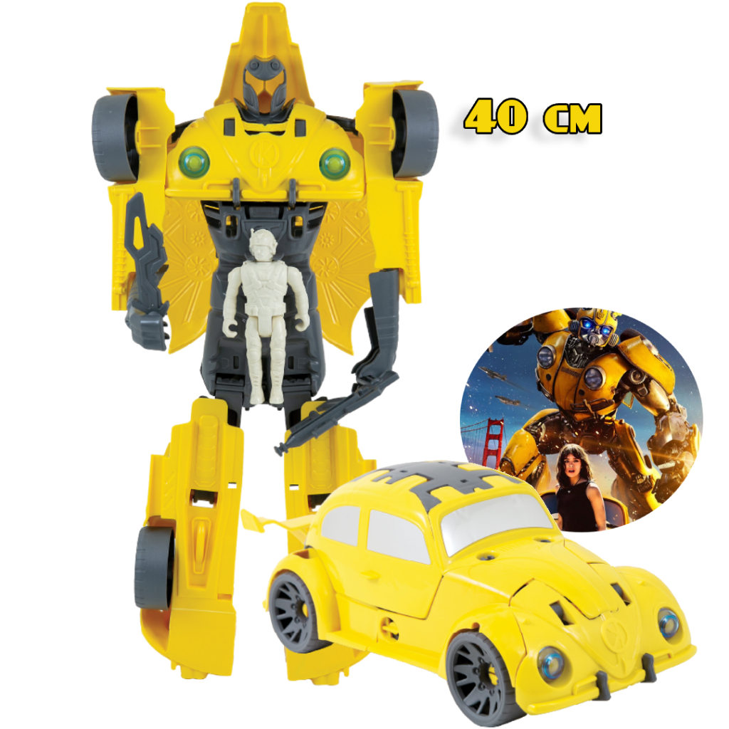 Robô Transformer - 40cm Estilo: Bumbublee Com Soldado e super caixa de presente em Oferta na Shopee