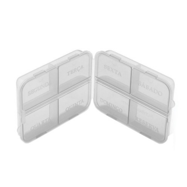 7 Porta Comprimido/medicamento Com 8 Divisórias em Oferta na Shopee