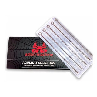 Caixa 50 Agulhas Tatuagem Aston Tattoo Anvisa Barato Tipo Black cat Tipo Electric Ink Top Oferta Imperdível