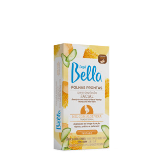 Folhas Prontas Para Depilação Facial Mel com Aloe Vera Depil Bella 16 fls