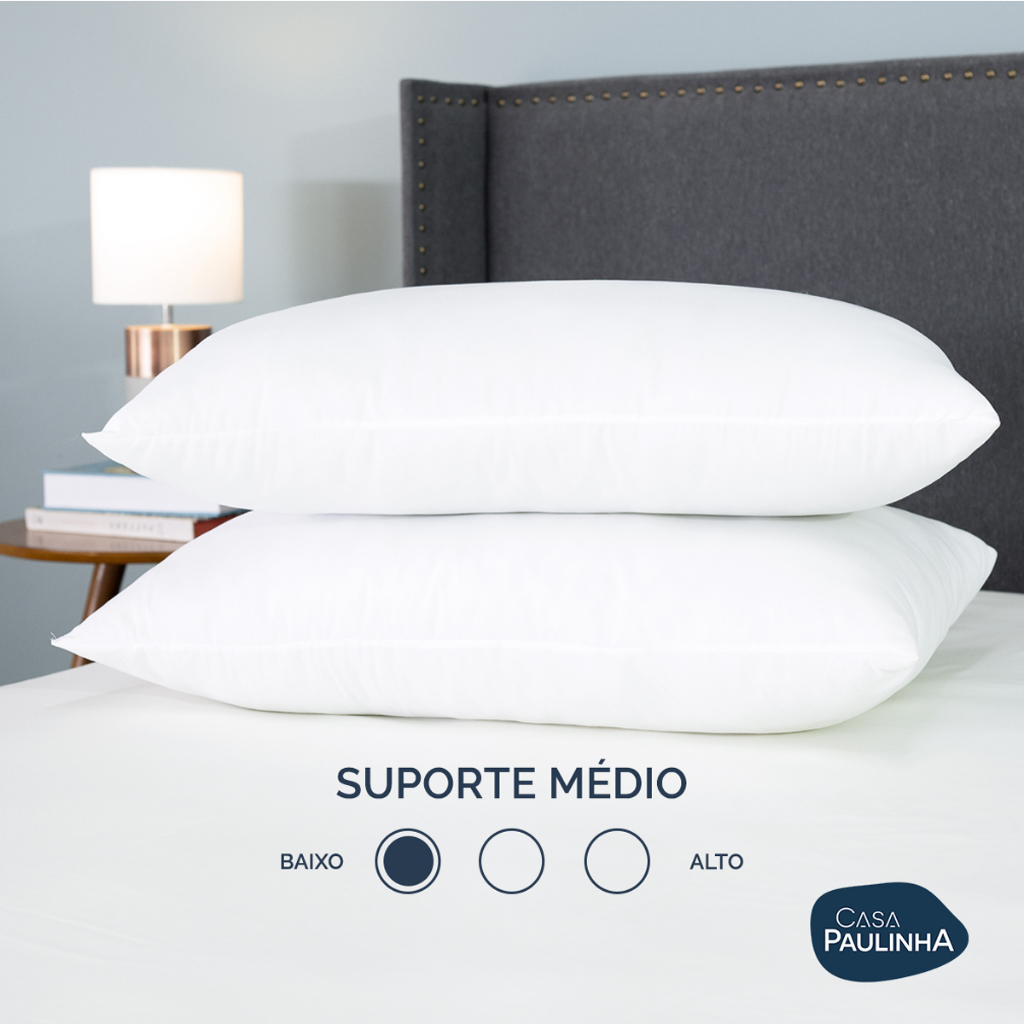 travesseiro padrao 70cm x 50cm percal manta siliconada