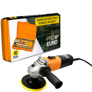 Esmerilhadeira Angular Profissional 720w 220v + Jogo de Chaves Catraca 40 Peças em Oferta na Shopee