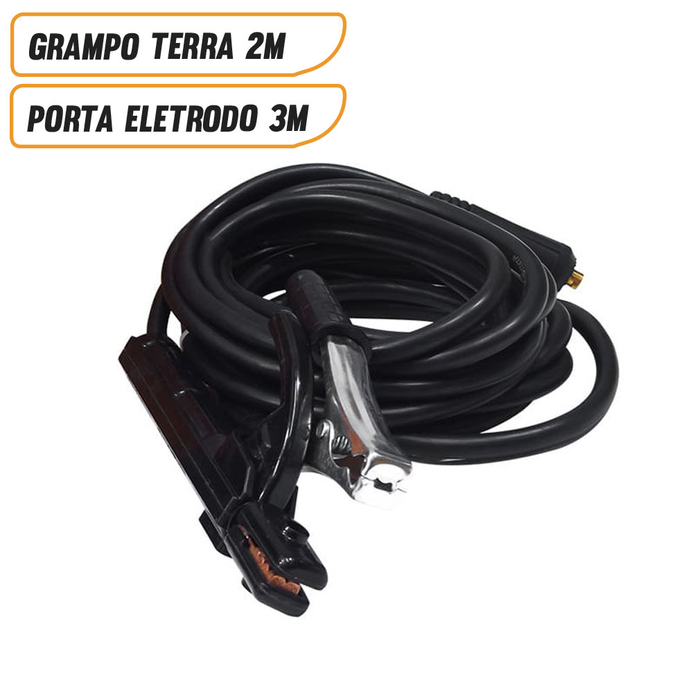 Kit Cabo grampo Terra + Porta Eeletrodo de 3m em Oferta na Shopee